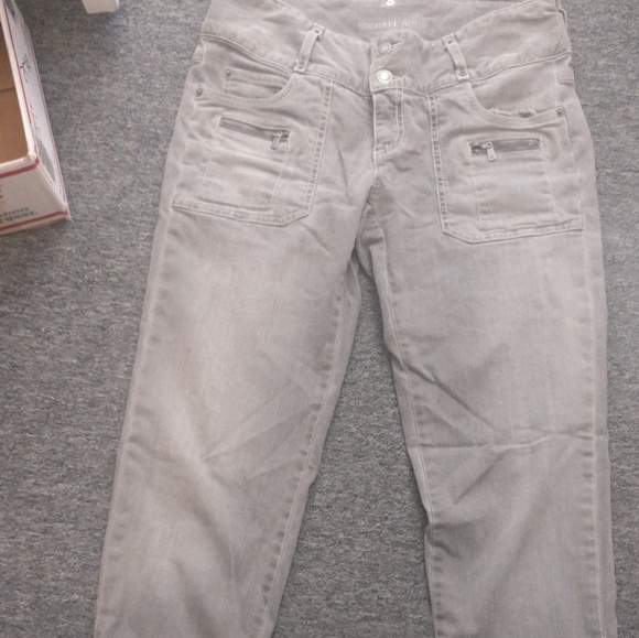 Michael kors gray zippered jeans size 6 - Picture 1 of 8